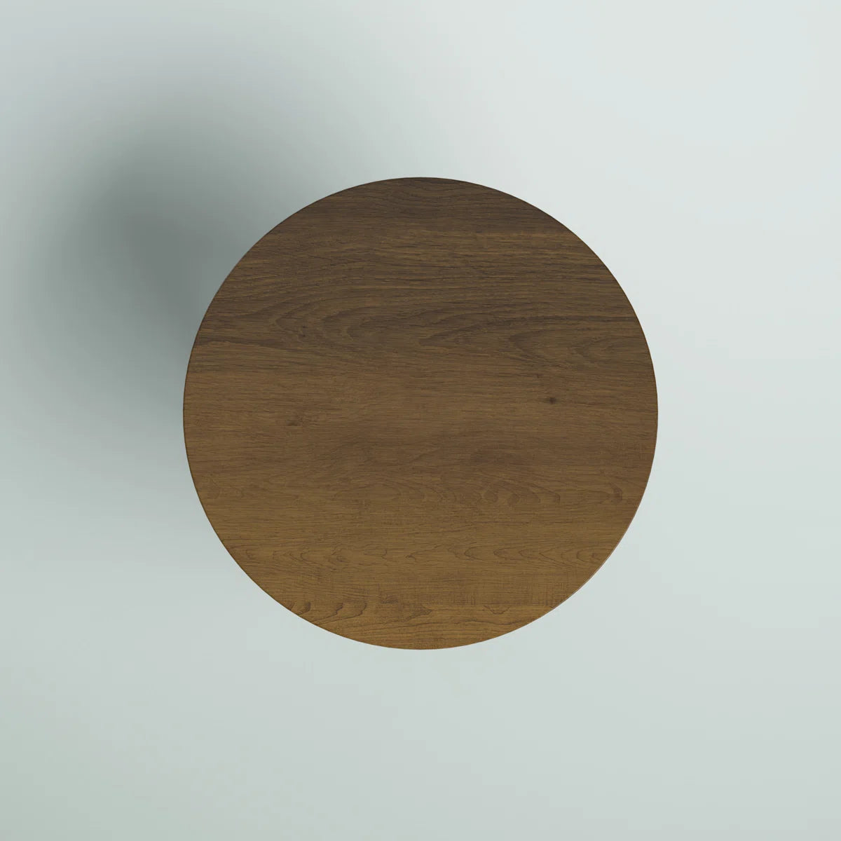 carpentray 24x24 inch round walnut coffee table