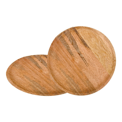 carpentray set of 2 wood plate for dinner plates light wood chargers set of 2 measure 11 inches - natural