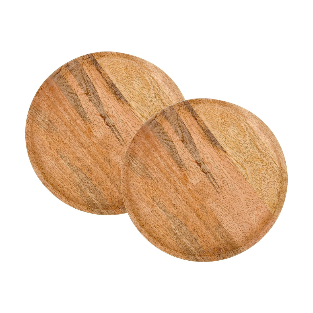 carpentray set of 2 wood plate for dinner plates light wood chargers set of 2 measure 11 inches - natural