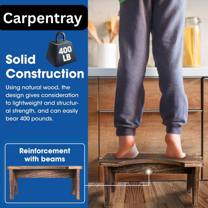 carpentray wood toilet stool squat adult, poop stool for bathroom adults,