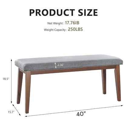 carpentray 100cm long bench for entryway (bench, grey)