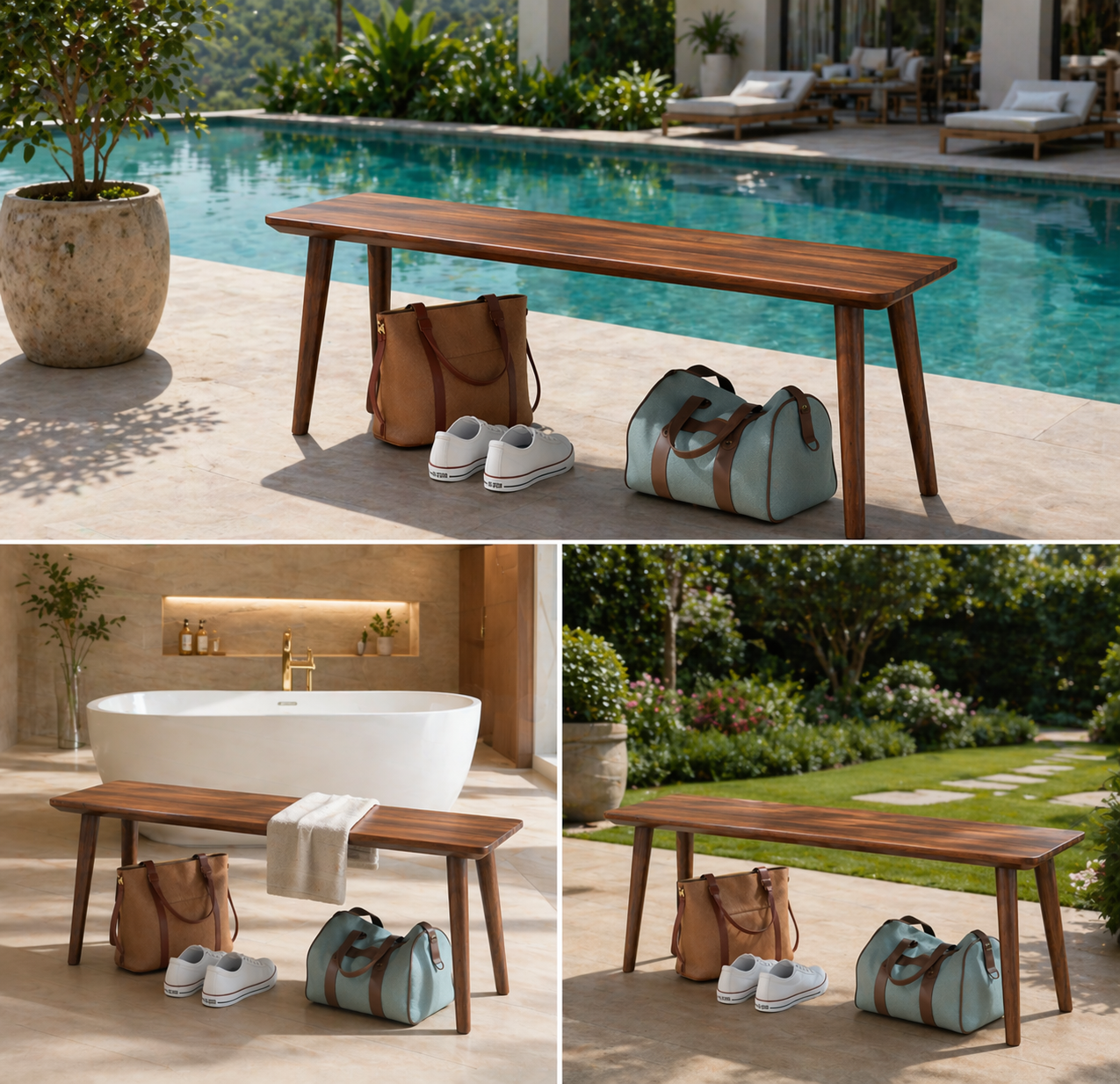 Carpentray 80cm Seating Bench (Walnut)
