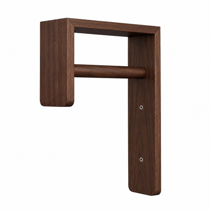 carpentray wall mounted walnut wooden cloth hanging rack