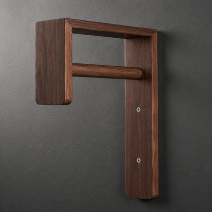 carpentray wall mounted walnut wooden cloth hanging rack