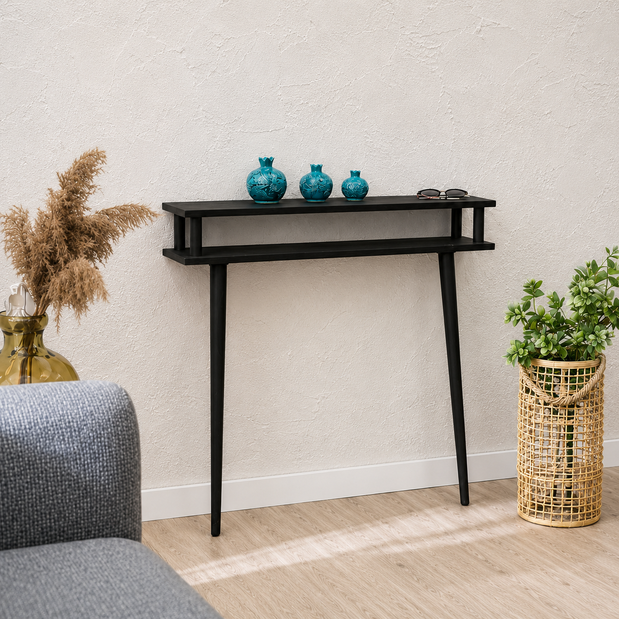 arpentray solid wood console table for living room & entryway |