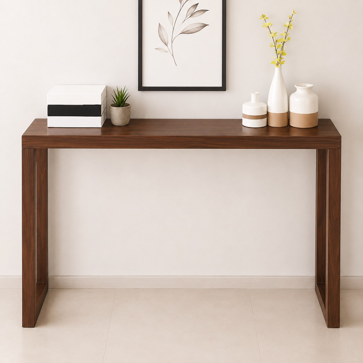 Carpentray 80cm Long Solid Sheesham Wood Console Table Entryway & Hallway Table