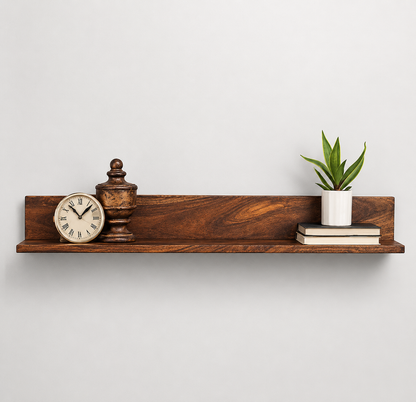 carpentray 22 floating shelf for wall natural walnut wood wall shelves