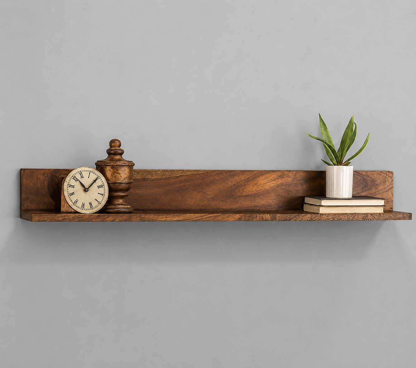 carpentray 22 floating shelf for wall natural walnut wood wall shelves