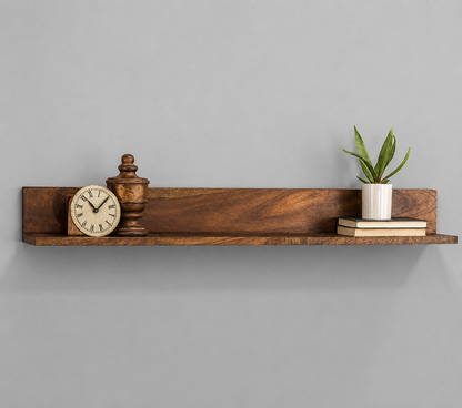 carpentray 22 floating shelf for wall natural walnut wood wall shelves
