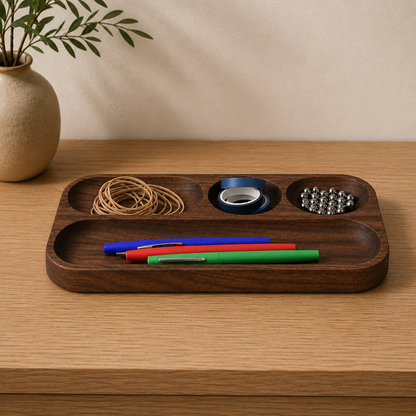 carpentray wooden pen tray