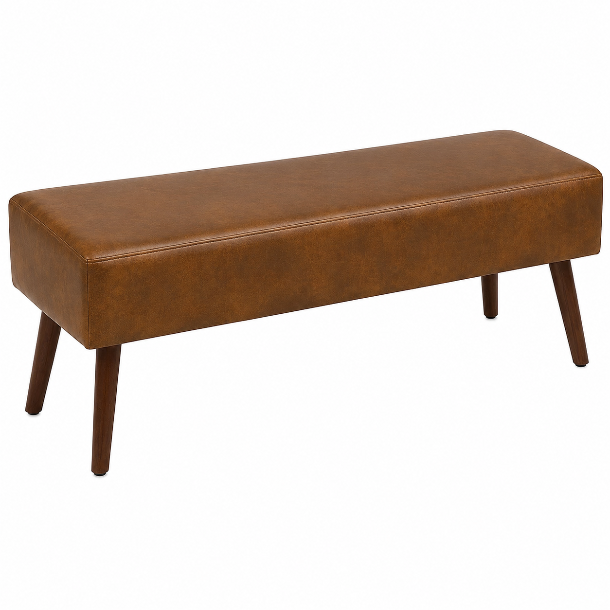 Carpentray 100cm Long Premium Wooden Bench With WaterProof Cushion (Brown)