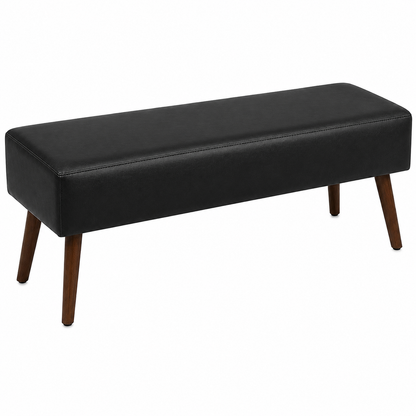 carpentray 150cm long premium wooden bench with waterproof cushion (black)