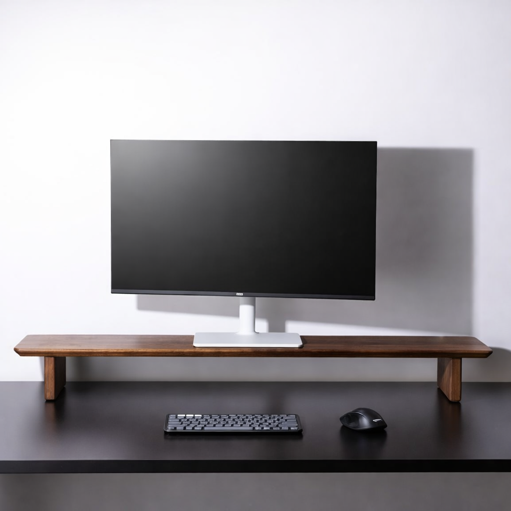 carpentray 100cm long wooden monitor riser (brown)