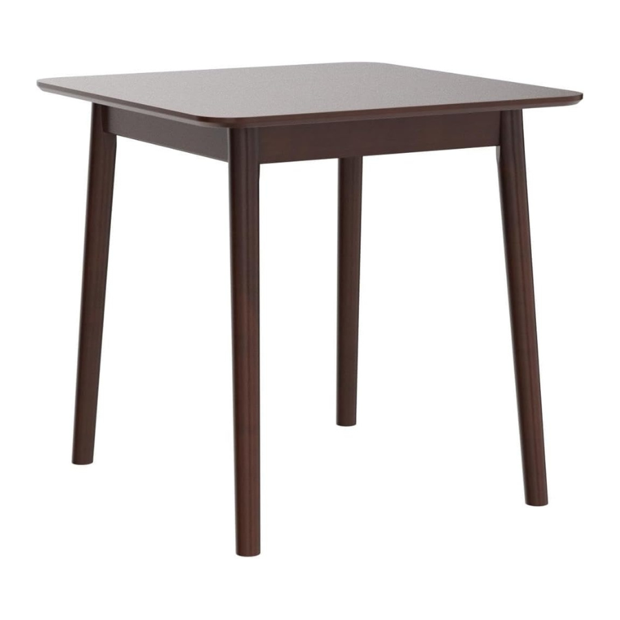 carpentray 30" inch malaysian oak square wooden dining table/small solid wood kitchen desk (walnut)