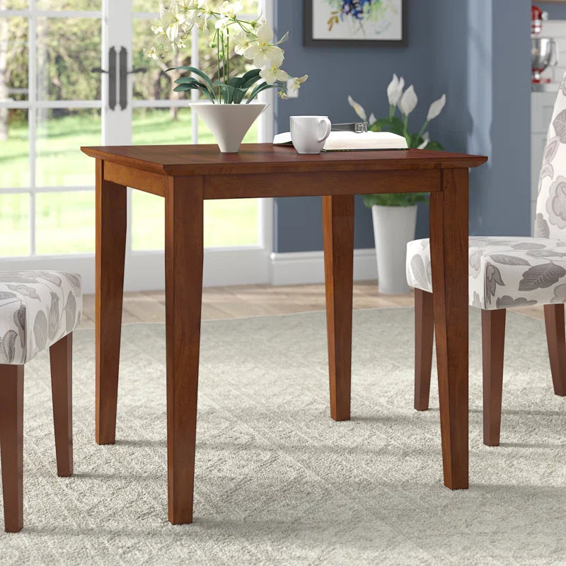 carpentray 30 inch square wooden dining table (brown)