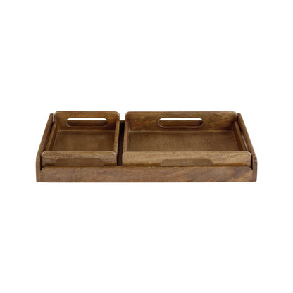 carpentray set of 3 wooden serving tray set