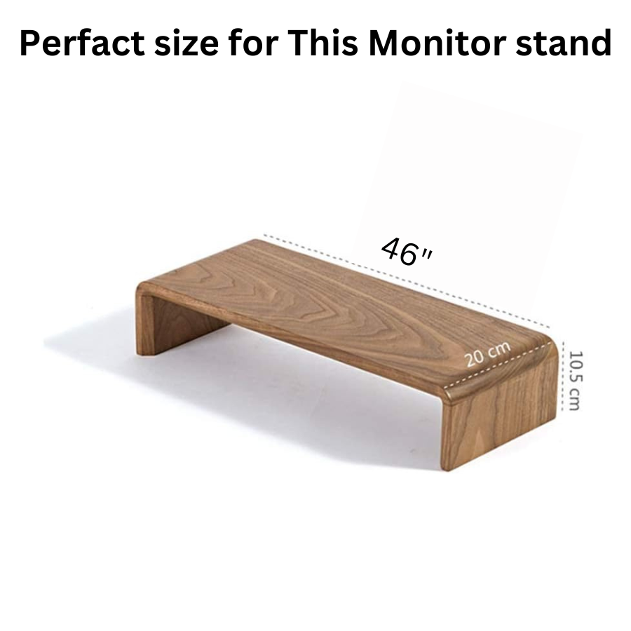 Carpentray 46cm Long Wooden Monitor Riser