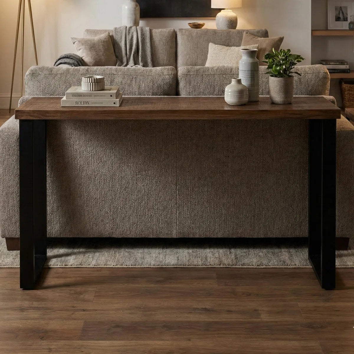 carpentray 80cm long wooden console table