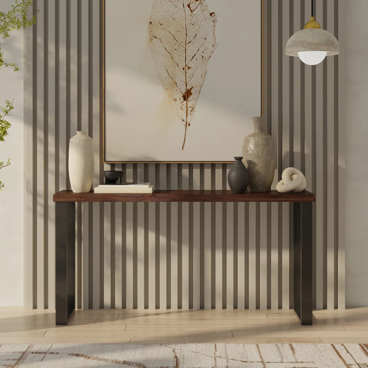 carpentray 100cm long wooden console table