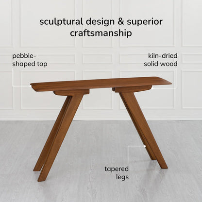 carpentray 80cm long wooden console table