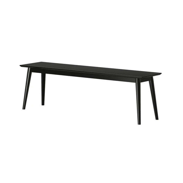 carpentray 150cm long solid wood bench (black)