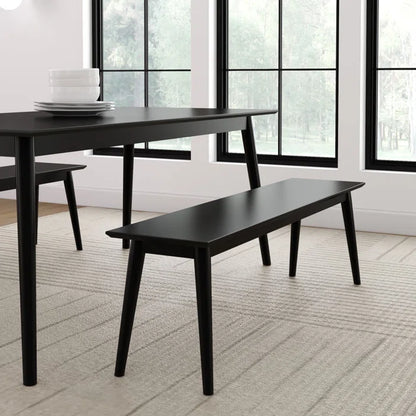 carpentray 80cm long solid wood bench (black)