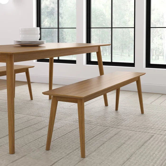 carpentray 100cm long solid wood bench (brown)