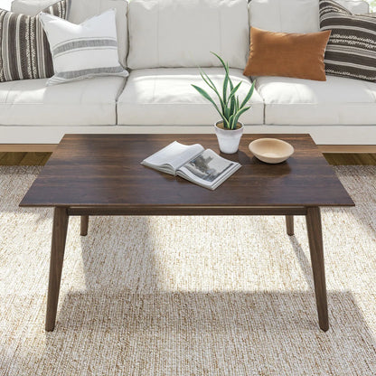 carpentray wooden rectangle coffee table walnut (85x50x45 cm)