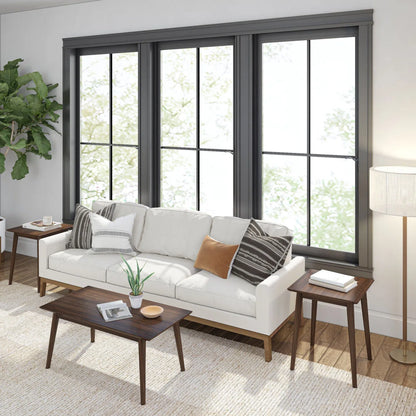 carpentray wooden rectangle coffee table walnut (85x50x45 cm)