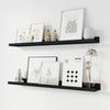 Carpentray 36 inch Long Set of 2 Wooden Wall Shelf (Black)Carpentray Home