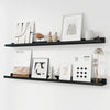 Carpentray 48 inch Long Set of 2 Wooden Wall Shelf (Black)Carpentray Home