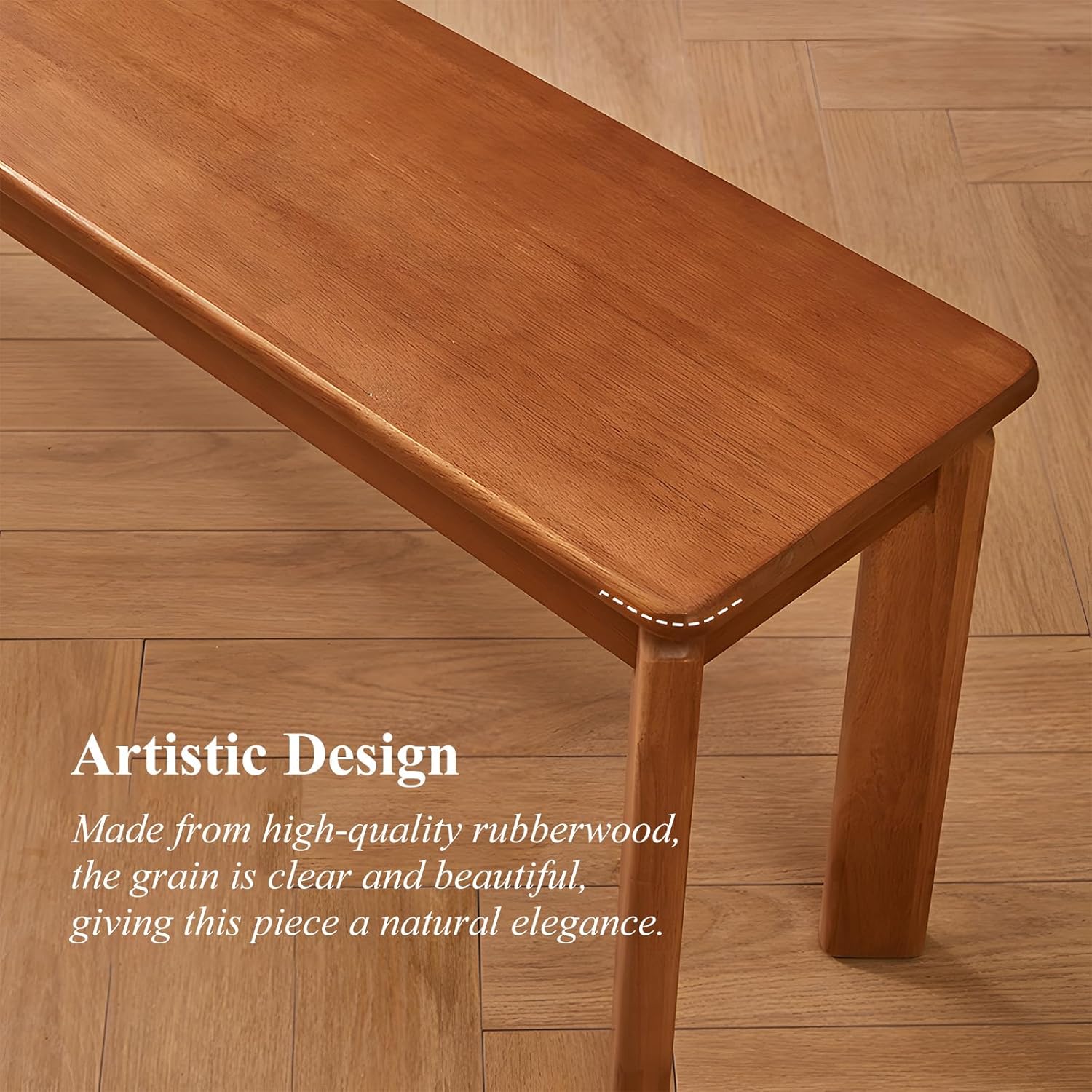 carpentray 100cm long solid sheesham wood dining bench for living room