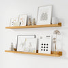 Carpentray 36 inch Long Set of 2 Wooden Wall Shelf (Teak)Carpentray Home