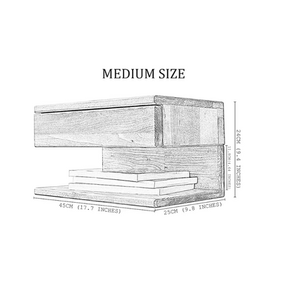 carpentray wooden wall bedside & shelf