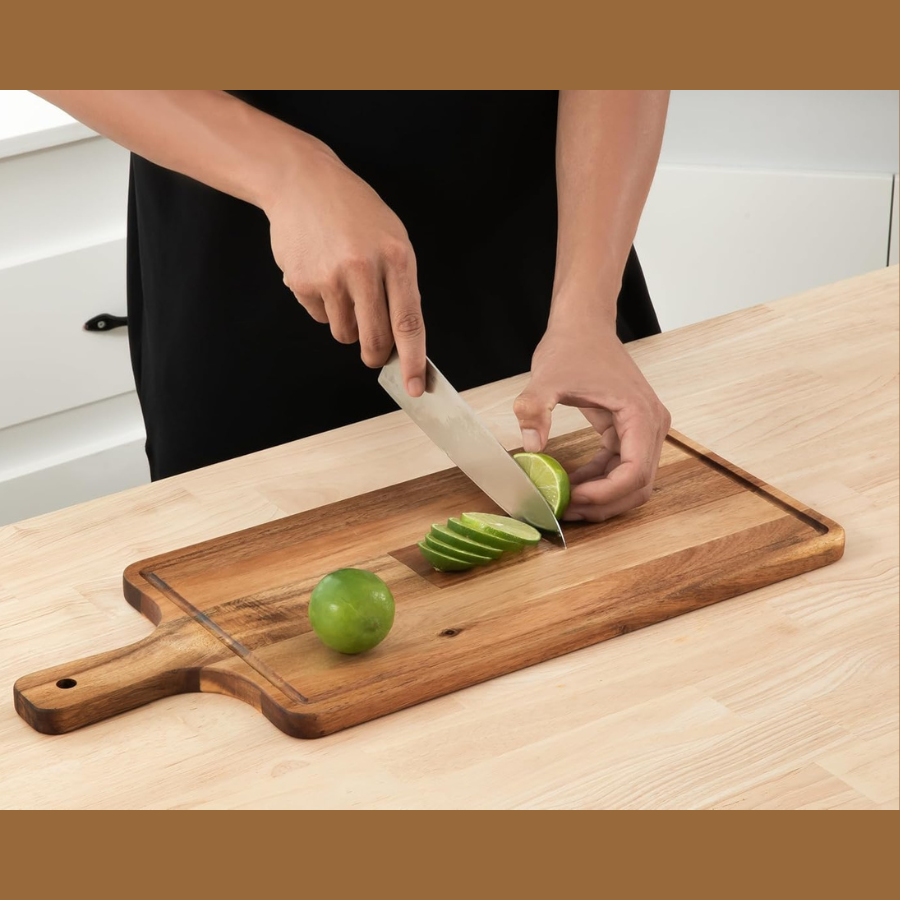 Carpentray Long Wooden Cutting Board with Handle