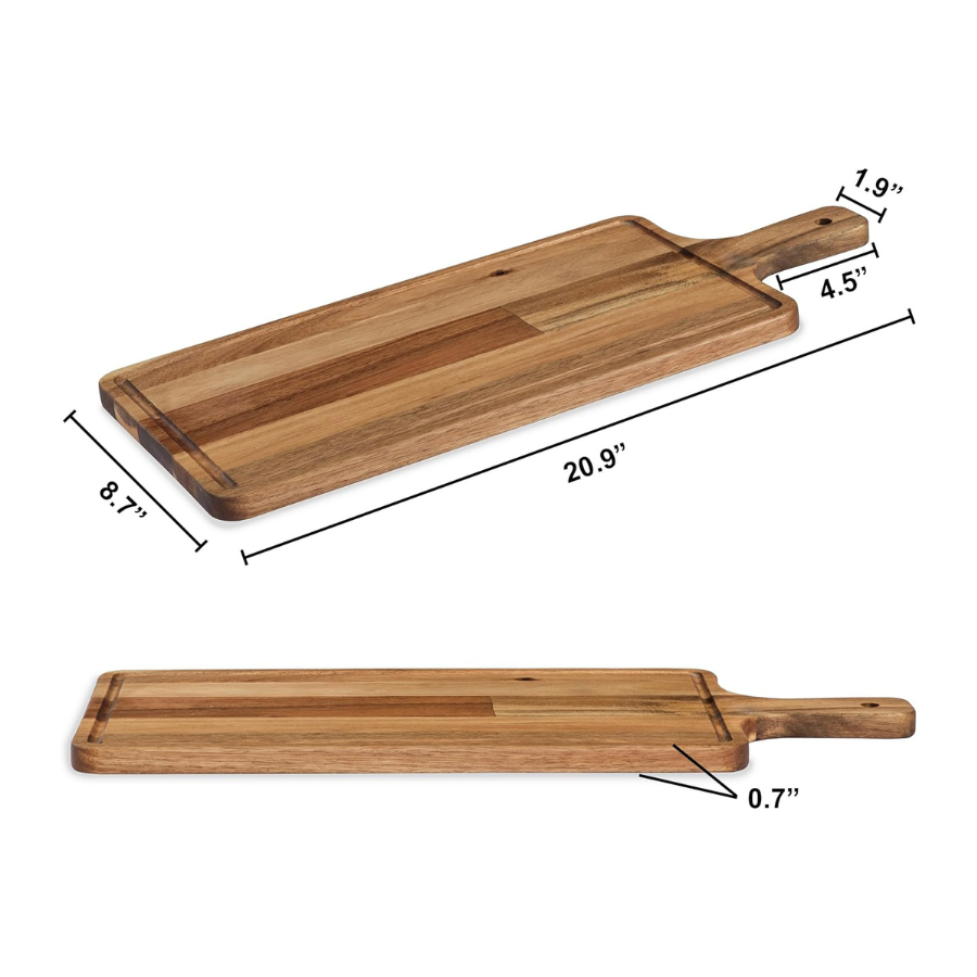 carpentray long wooden cutting board with handle
