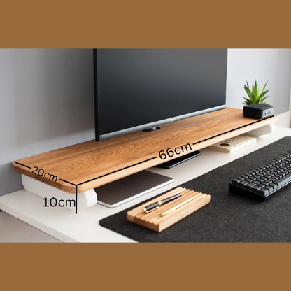 carpentray 66cm long wooden monitor riser