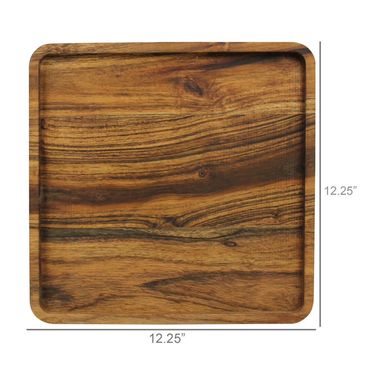 Carpentray 12x12 Inch Wood Serving Tray With Handles