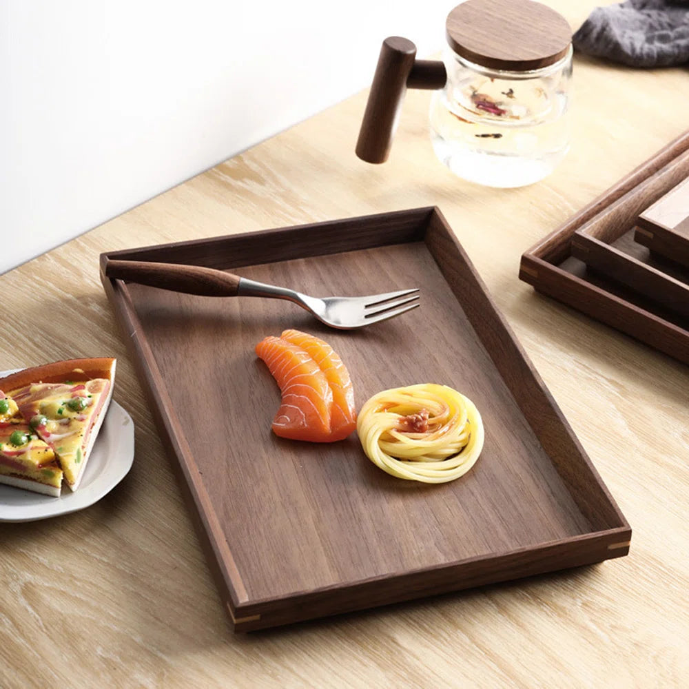 Carpentray Premium 12x8 Inch Wood Serving Tray With Handles