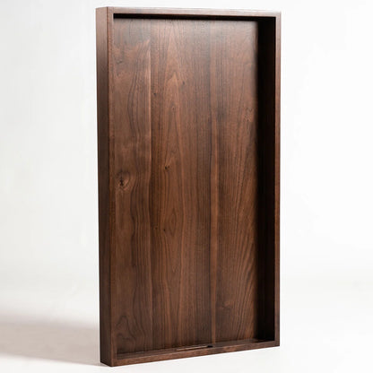 carpentary 32x18 inch wood serving tary with handles