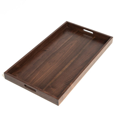 carpentary 32x18 inch wood serving tary with handles