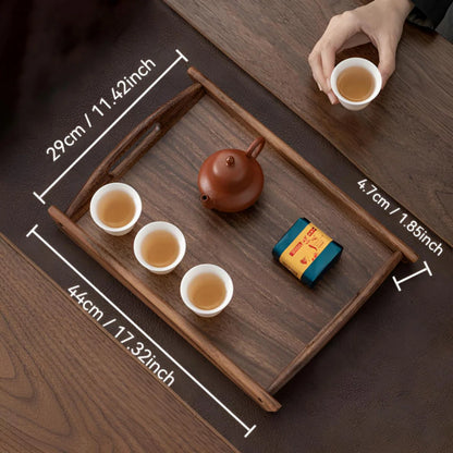 carpentray 17x12 inch wood serving tray with handles