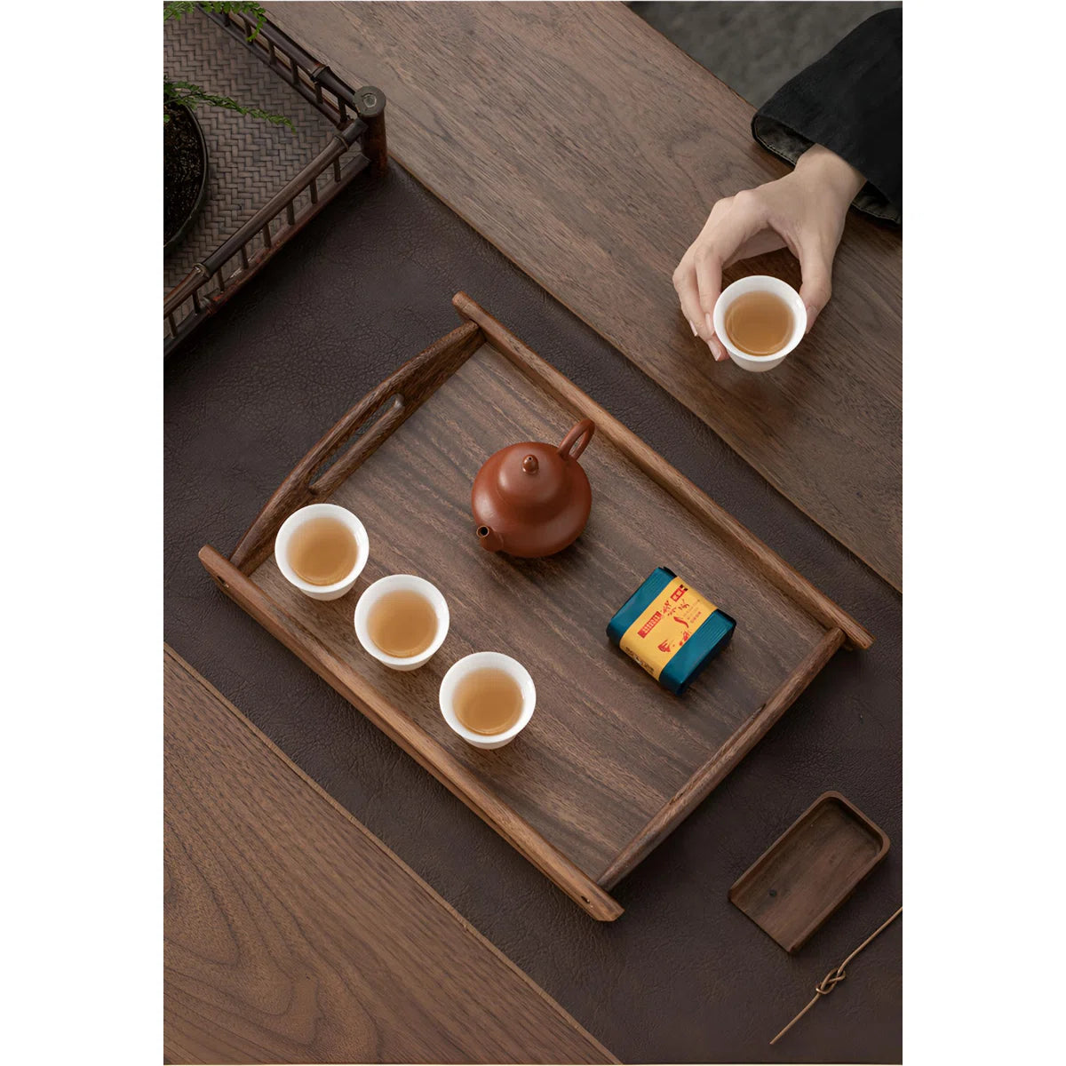 Carpentray 17x12 Inch Wood Serving Tray With Handles
