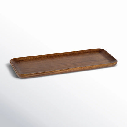 carpentray 17x6.5 inch wood serving tray with handles