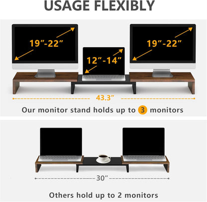 carpentray dual monitor stand riser, computer monitor stands