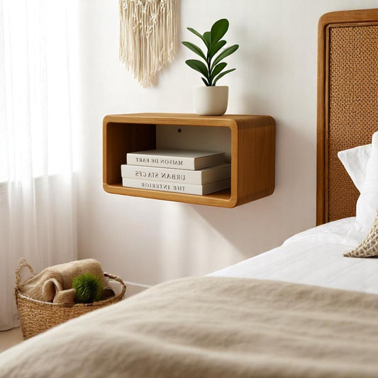 Carpentray Wooden Wall Bedside Table
