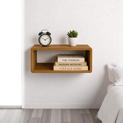 carpentray wooden wall bedside table
