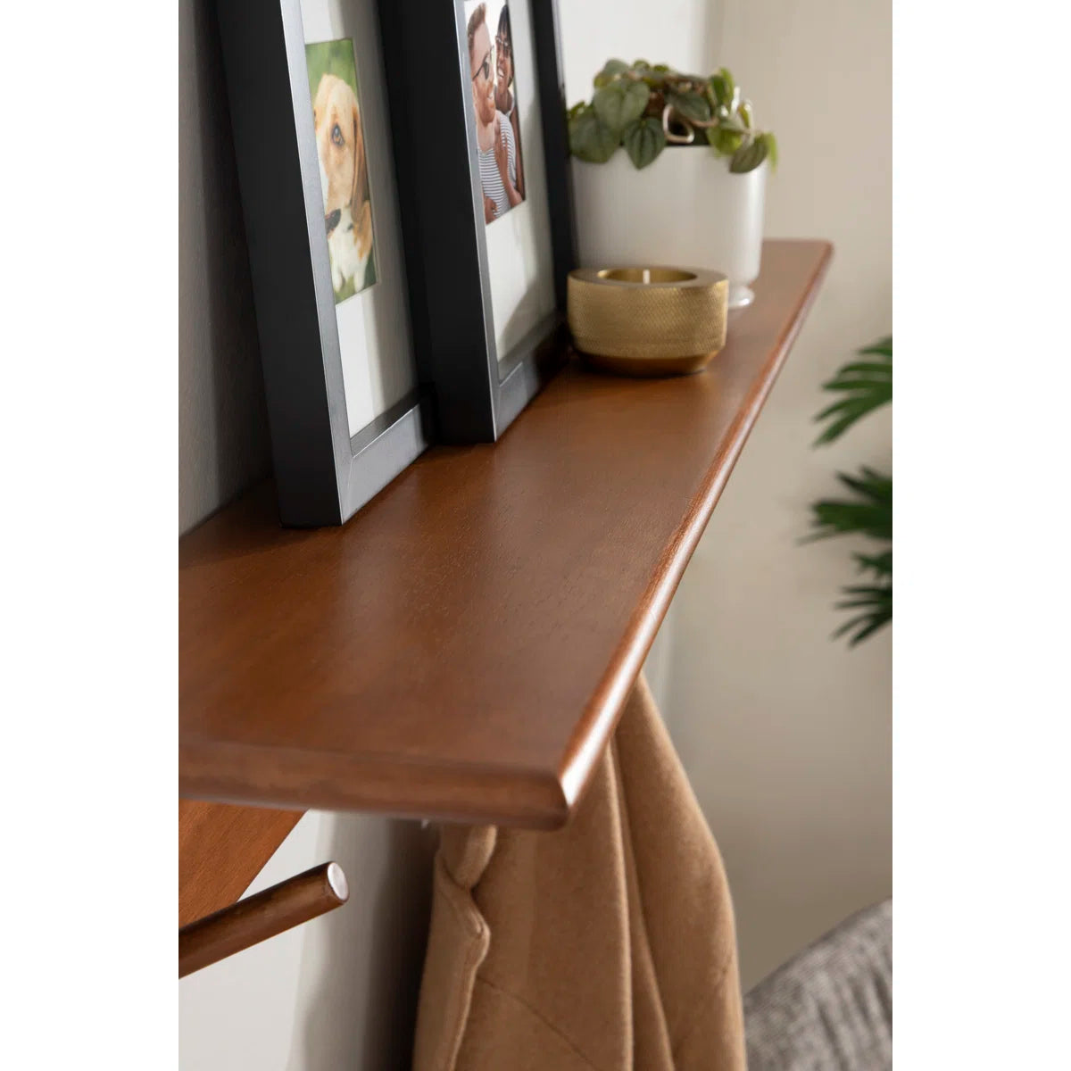 carpentray wooden wall hooks with 5 hooks