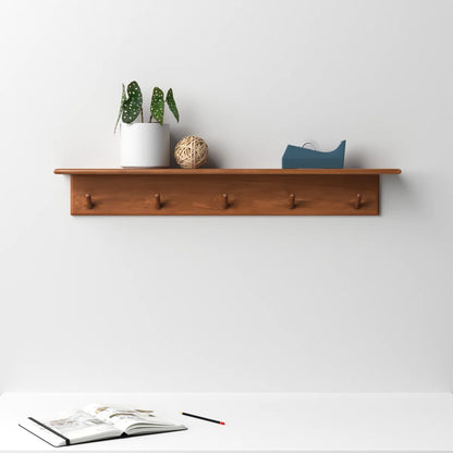 carpentray wooden wall hooks with 5 hooks