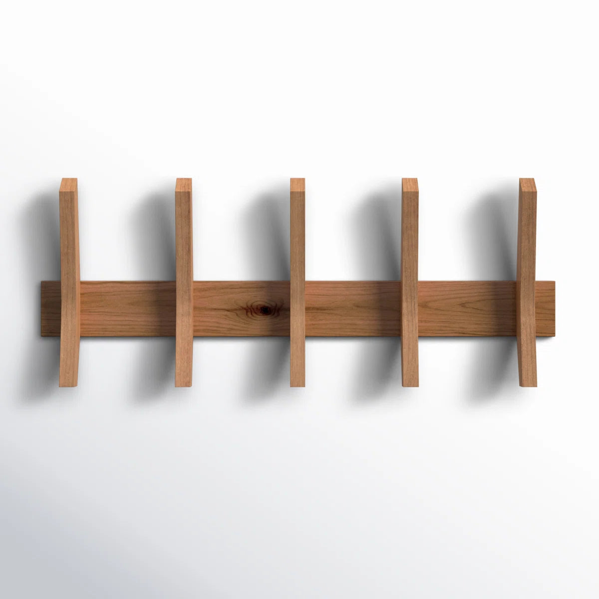 carpentray wooden wall hooks with 5 hooks